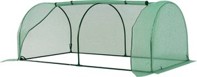 Outsunny Kültéri Üvegház 200x100x80 cm Típusú Kert Alagút Üvegház Acél Váz és PE Borítással - Kicsi Üvegház Növénytermesztéshez paradicsomhoz Zöld | A