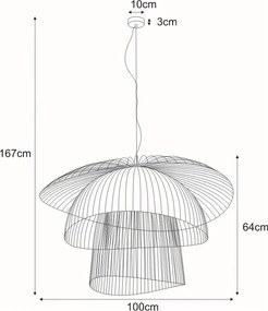 KAJA KP-12 PLAZA Fekete Színű Függeszték 1xE27 15W IP20
