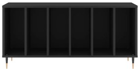 fekete szerelt fa hanglemezszekrény 100 x 38 x 48 cm