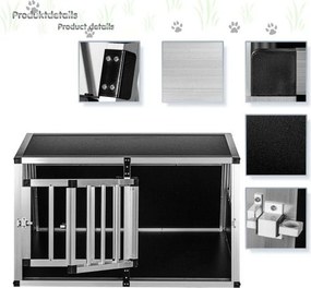 PETSTUFF Kutyaszállító box ALU 89 × 69 × 50 cm 12 kg
