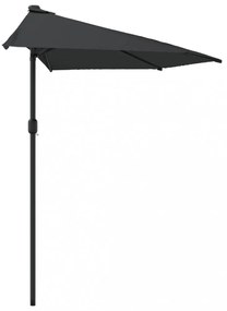 antracit féloldalas erkély napernyő alumíniumrúddal 300x155 cm