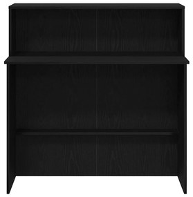 recepciós pult fekete 100x50x103,5 cm szerelt fa