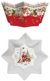 Karácsonyi télapós porcelán tál 20 cm Christmas Memories