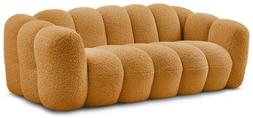 Mustársárga buklé kanapé 232 cm Hippolyte – Bobochic Paris