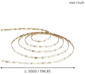 Eglo FLEXIBLE STRIPE 98572 LED szalag, 18,5W, 3000K, 2100 lm, 5m