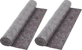 vidaXL 2 db szürke, csúszásmentes takarófilc 50 m 180 g/m²