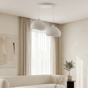 Brilagi - Kábeles függőlámpa WABI SABI 2xE27/40W/230V átm. 45 cm fehér