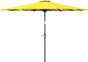 Outsunny Napernyő Ø300 cm, Napernyő Kézi Forgatókarral, Mintás, Október Erkély Napernyő Strand Napernyő Szélálló Stabil Piac Napernyő Napvédő Strandho