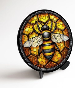 DUBLEZ | Fából készült falikép – Méh a lépen