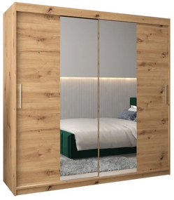 MORI 3 ruhásszekrény, 200x200x62, tölgy artisan