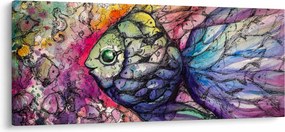 Kép - színes hal (120x50 cm)