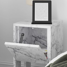 Éjjeliszekrény Ema - Carrara Marble