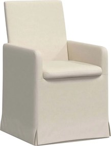 vidaXL Étkező Székek kerekekkel 2 pcs Bézs 57 x 67 x 95 cm Vászon