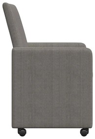 Kerekes Étkező Székek 2 pcs Világosszürke 57 x 66 x 94 cm