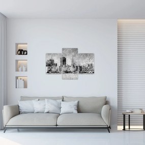 Kép - Kávé művészeti város (90x60 cm)