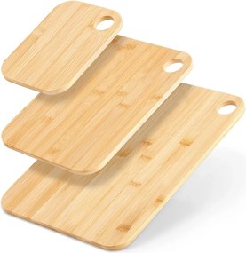 Konyhai vágódeszka szett Fa Bambusz Tömör Vilde 3 db-os