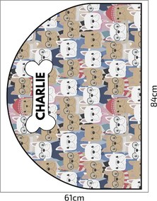 PIPPER. Védő textil falmatrica – Ív – Bulldogok Méret: 83x60cm, Indíték: név nélkül