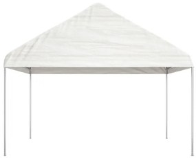 fehér polietilén pavilon tetővel 4,46 x 4,08 x 3,22 m