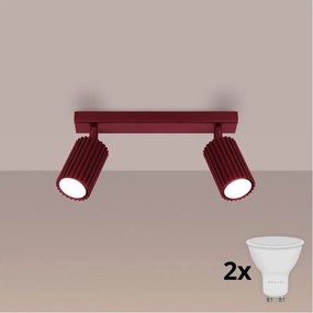 BRILAGI - LED spotlámpa CRESTO 2xGU10/10W/230V bordó