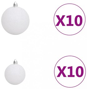 zöld megvilágított műkarácsonyfa gömb szettel 210 cm