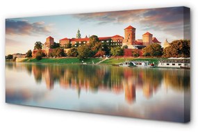 Canvas képek Krakow vár folyó 120x60 cm