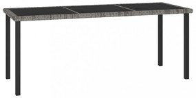 9 részes szürke polyrattan kerti étkezőgarnitúra