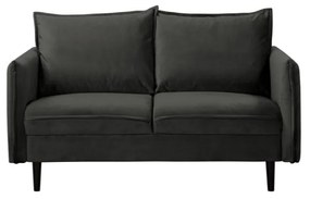 Sötétszürke bársony kanapé 138 cm Juli – Ropez