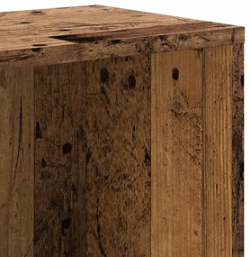 antik fa színű szerelt fa könyvespolc 67 x 24 x 161 cm