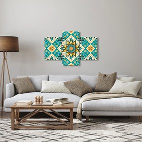 Kép - Türkiz minta (90x60 cm)
