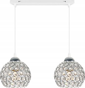 Mennyezeti Függőlámpa Króm Csillár Plafon Csillogó Kristályok Elegáns