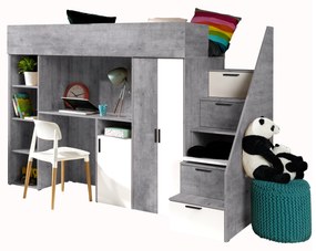Kombinált gyerekágy 90 cm Kesa 14 (eton + matt fehér). 1085829
