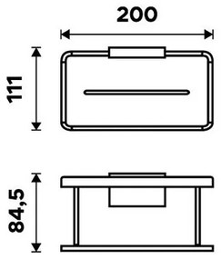 NIMCO Ki-14015-B-90 - Zuhany falipolc KIBO matt fekete/fehér