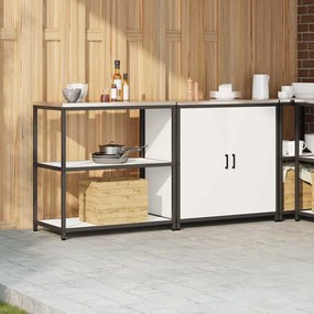 Konyhai Tároló Készlet polcokkal 2 pcs Fehér 180 x 50 x 92 cm