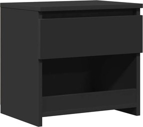 vidaXL fekete szerelt fa éjjeliszekrény 40 x 30 x 39 cm