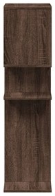 barna tölgy szerelt fa elválasztó könyvespolc 92x29x112 cm
