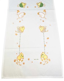 Húsvéti terítő Csirke sárga 40x110cm TiaHome