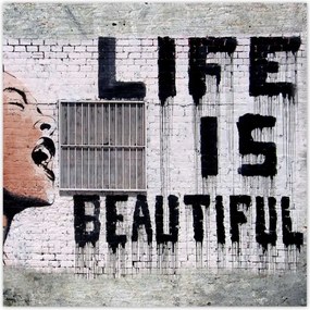 Poszterek 70x70 Life is Beautiful Banksy
