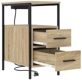 Éjjeli Szekrények 2 pcs sonoma tölgy 30 x 48 x 61 cm Faanyag