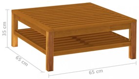 tömör akácfa dohányzóasztal 65 x 65 x 35 cm