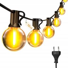 Kerti fényfüzér 10M 13X Led izzó G40 vízálló strapabíró