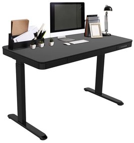 VELSEN íróasztal elektromos magasságállítással, vezérlőpanellel 120x60 cm fekete