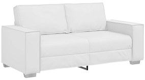 Kétszemélyes kanapé - Fehér, 140 cm, Műbőr