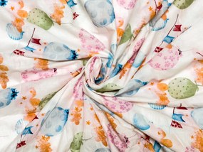 Krepp ágyneműhuzat kiságyba Renforcé BALUNEA fehér Ágyneműhuzat mérete: 45 x 65 cm | 90 x 140 cm