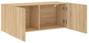sonoma tölgy színű fali TV-szekrény 100 x 30 x 41 cm
