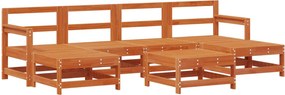 vidaXL Kerti lounge szett 6 pcs Viaszbarna Tömör fenyő