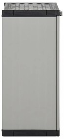 szürke és fekete kerti PP szeméttároló 68 x 40 x 85 cm