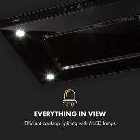 Klarstein Valeria, sziget páraelszívó, 90 cm, 650 m³/ó elszívó teljesítmény, érintőképernyős, LED
