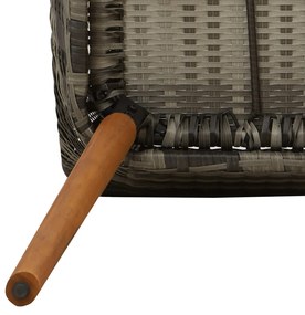 7 részes kerti étkezési garnitúra szürke polyrattan