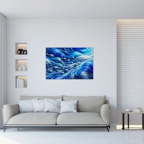 Kép – Halak a hullámokban (90x60 cm)