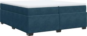 vidaXL sötétkék bársony rugós ágy matraccal 200x200 cm